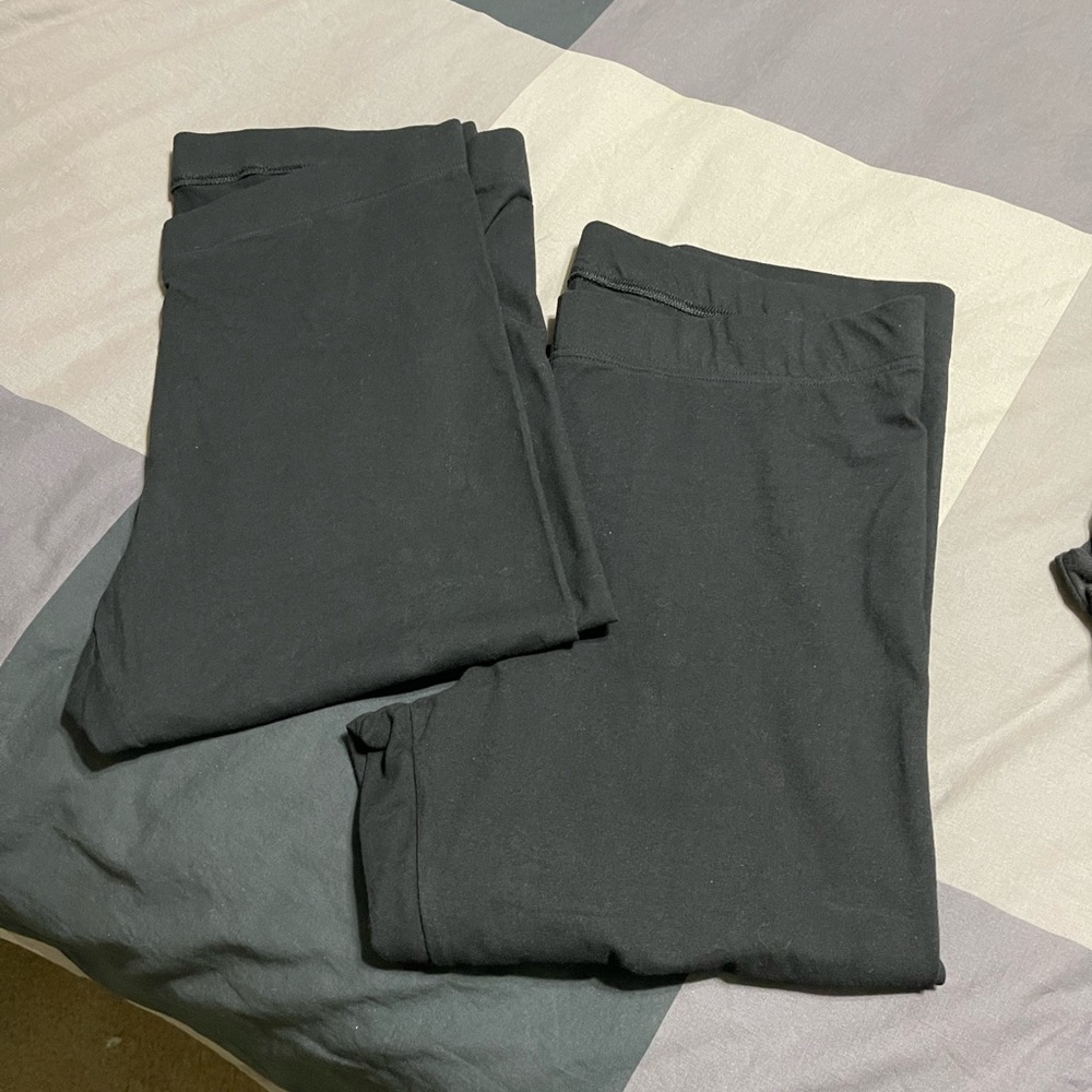 2 pair plus womens ankle leggings